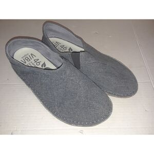 VIBA Zuma Men's Loafers Size 13 Linen Slip-on Mule Pacific Blue